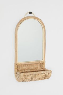 Rattan Basket Mirror