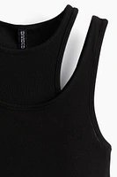 Double-layered Ribbed Tank Top