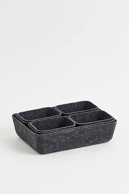 7-piece Felted Storage Basket Set