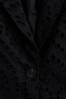 Blazer with Eyelet Embroidery