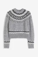 Jacquard-knit Sweater