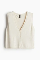 Button-front Sweater Vest