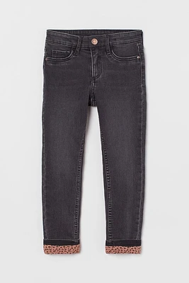 Skinny Fit Lined Jeans