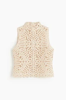 Crochet-look Top