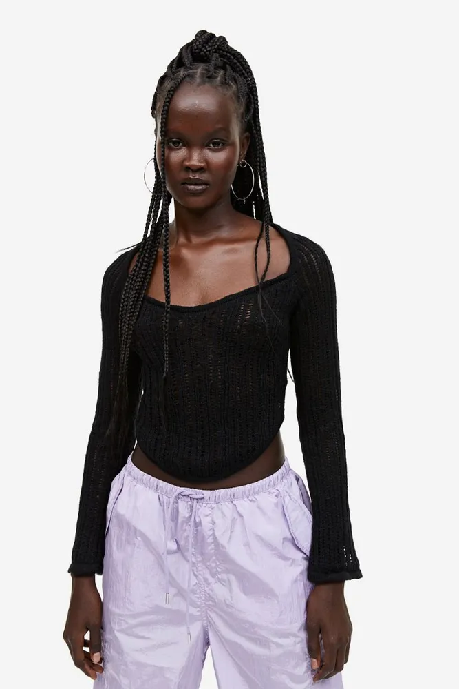 H&M Corset-style Crop Top