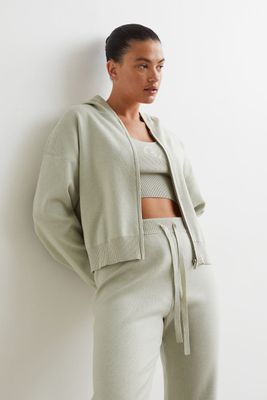 Knit Hooded Jacket