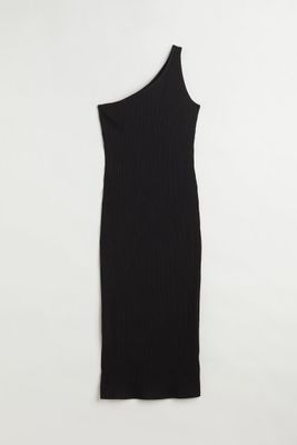 Ribbed One-shoulder Dress