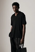 Regular Fit Hole-patterned Polo Shirt