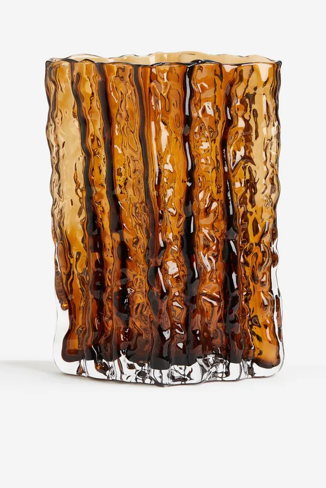 Large Textured Glass Vase
