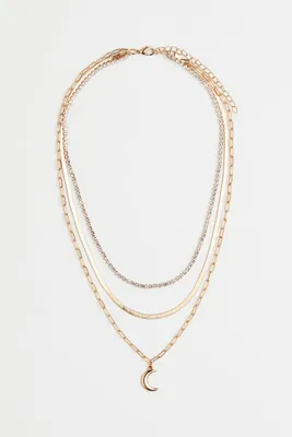 Triple-strand Pendant Necklace