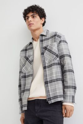 Relaxed Fit Plaid Overshirt