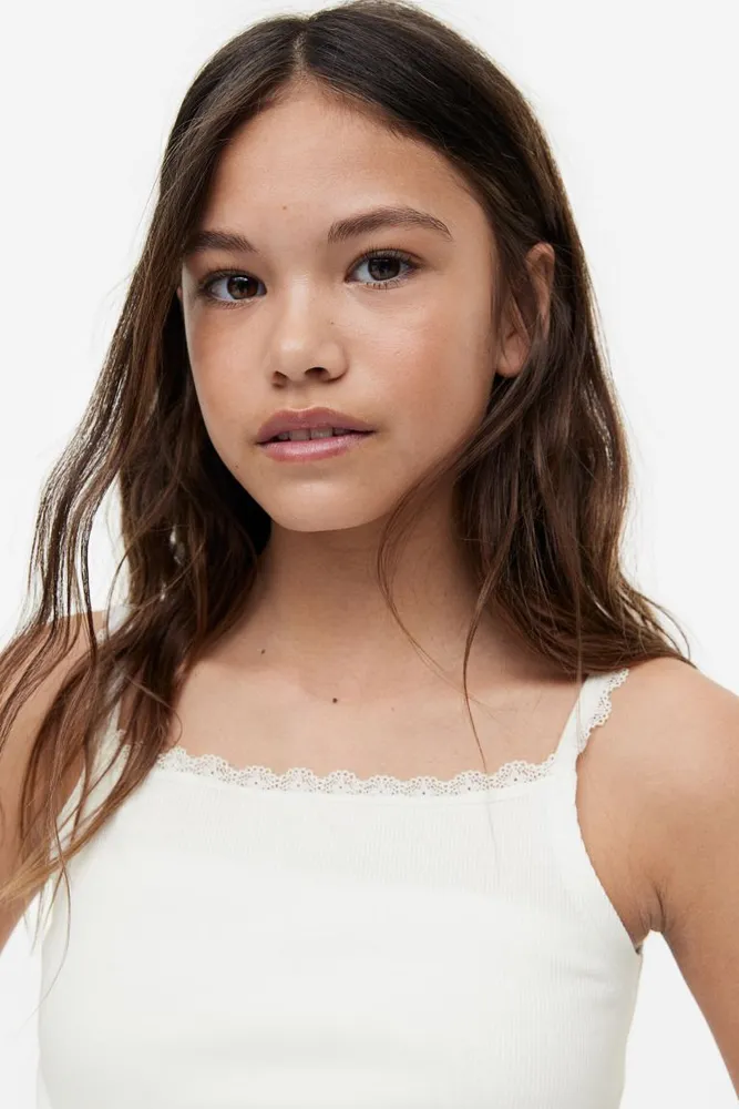 H&M 2-pack Lace-trimmed Tank Tops