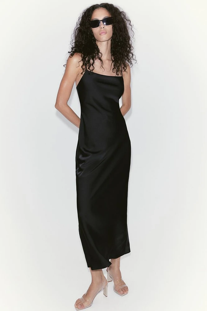 Open-back Satin Dress