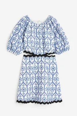 Eyelet Embroidered Cut-out Dress