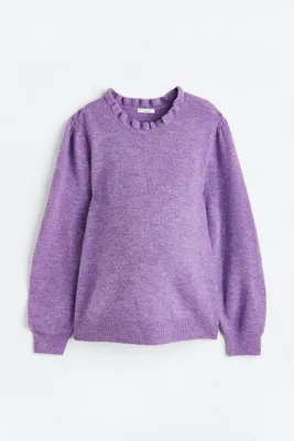 MAMA Ruffle-trimmed Sweater