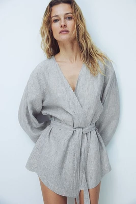 Linen Wrap Top