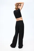 Wide-leg Jersey Pants