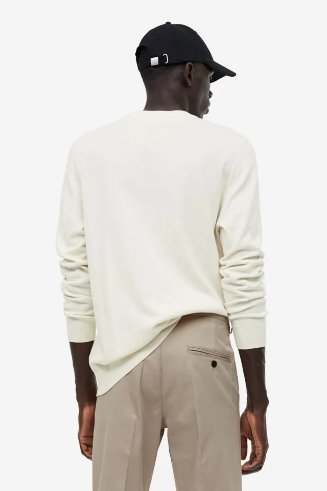 Calvin Klein Logo Mall | Cotton Smooth Hawthorn Monogram Sweater Men\'s