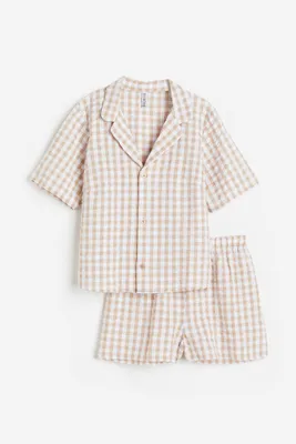 Cotton Pajama Shirt and Shorts