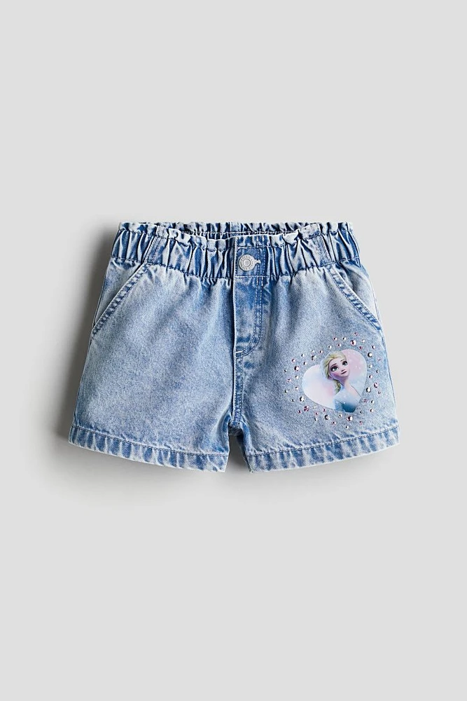 Loose Fit Denim Shorts