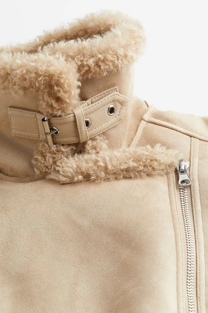 Oversized Teddy-fleece-lined Jacket