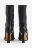 High Heel Leather Boots