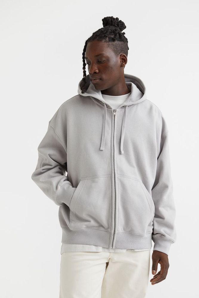 H&m Oversized Fit Hooded Jacket Pike and