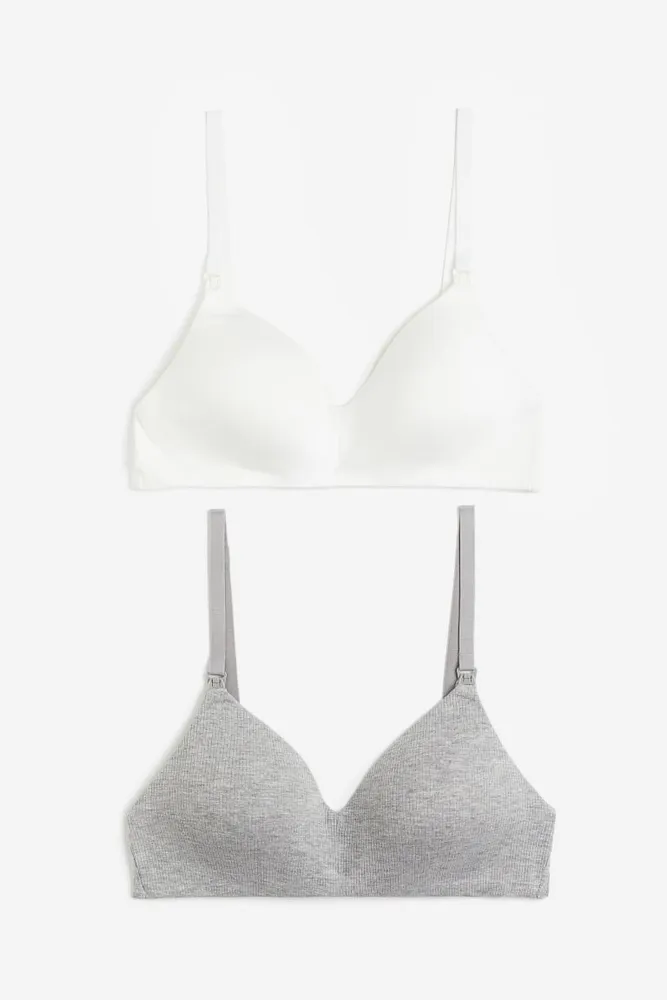 H & M - MAMA 2-pack nursing bras - White, Compare