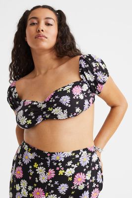 H&M+ Off-the-shoulder Crop Top