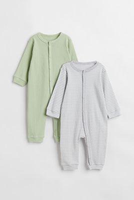 2-pack Ribbed Cotton Pajamas