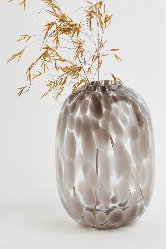 Large Patterned Glass Vase