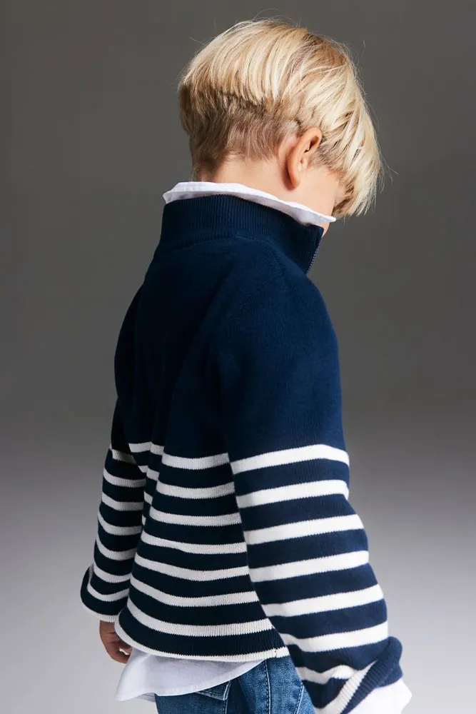 Fine Gauge V-Neck Sweater with Elbow Patches