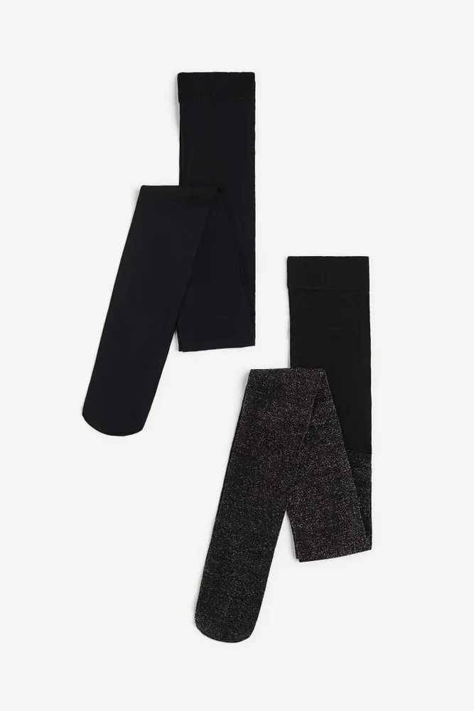 2-pack Fine-knit Tights - Black/black - Ladies