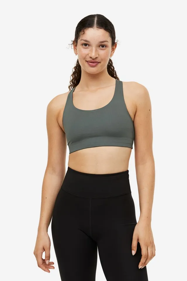 DryMove™ Light Support Sports Bra - Dark sage green - Ladies