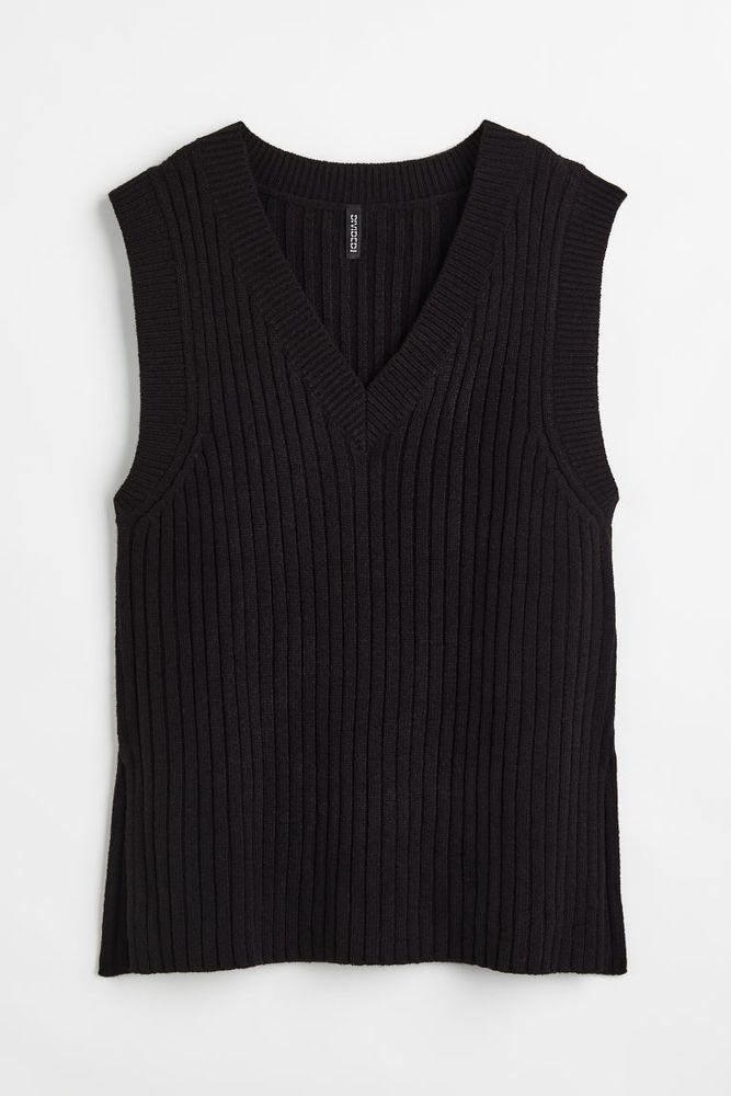 Oversized Rib-knit Sweater Vest