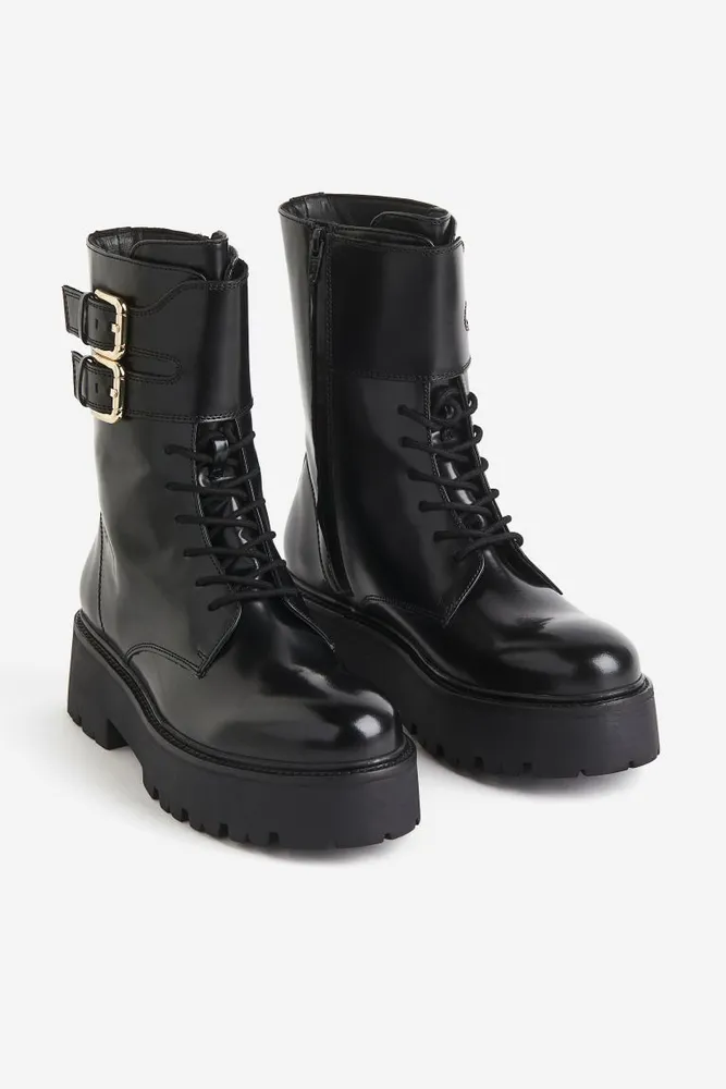 Lace-up Leather Boots