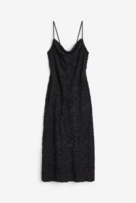 Textured-weave Slip Dress