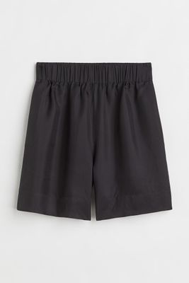 Silk-blend Twill Shorts