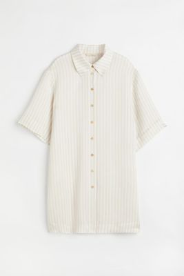 Short-sleeved Silk-blend Shirt