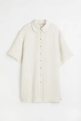 Short-sleeved Silk-blend Shirt