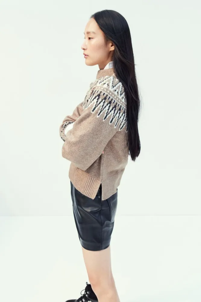 Jacquard-knit Sweater