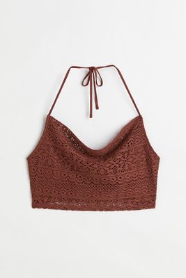 Crochet-look Crop Top