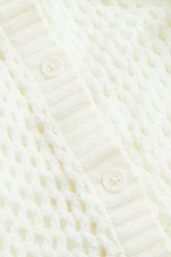 Hole-knit Cardigan