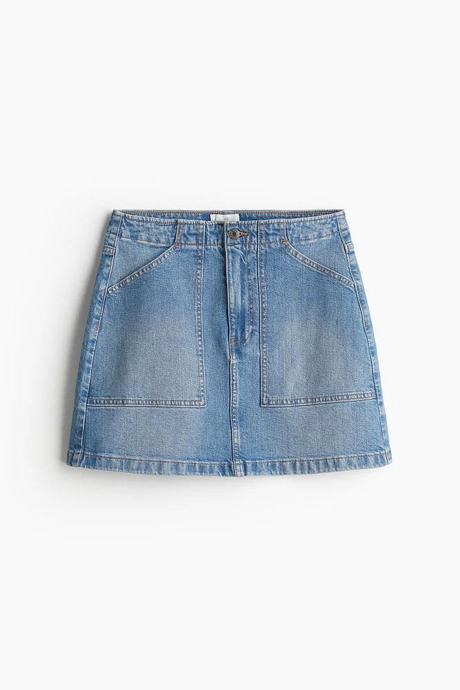 A-line Denim Skirt