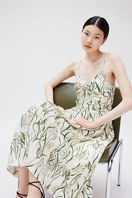 Linen-blend Strappy Dress