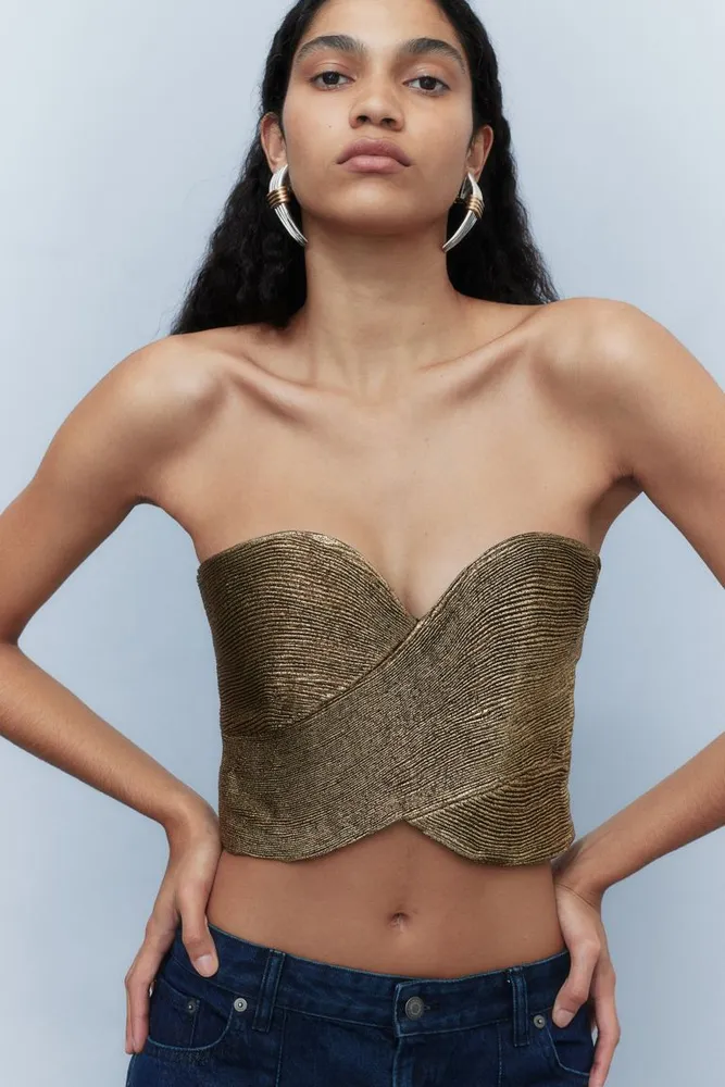 Shimmery Bustier Top