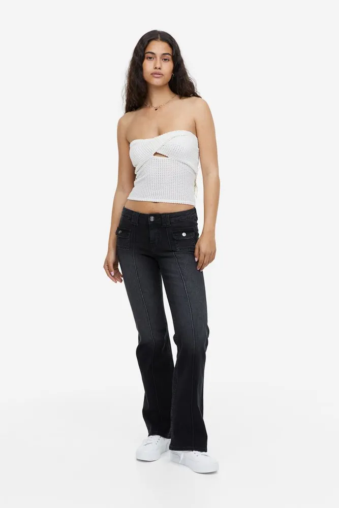 H&M Flared Low Cargo Jeans
