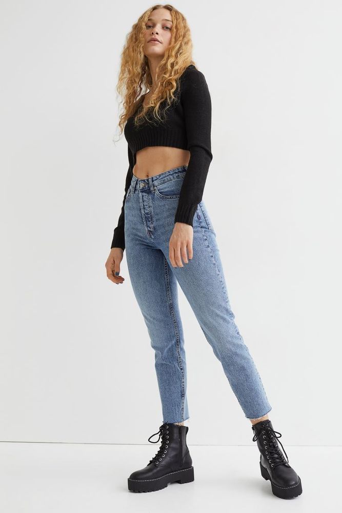 Mom High Ankle Jeans