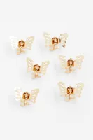 6-pack Butterfly-shaped Hair Claws