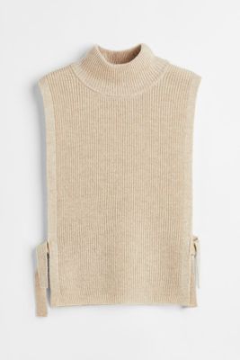 Cashmere-blend Mock Turtleneck Sweater Vest